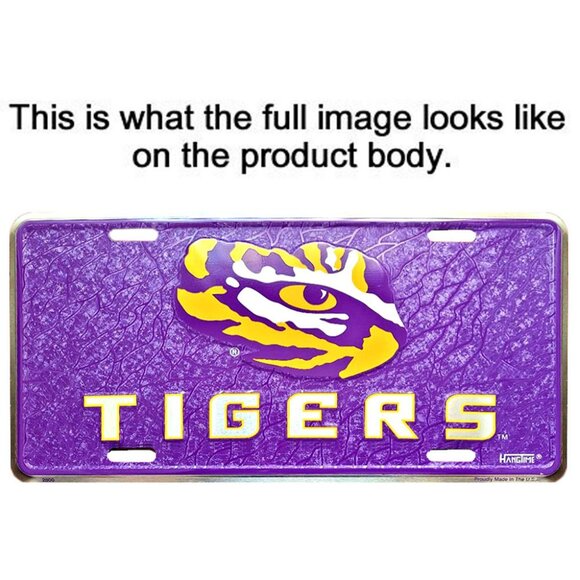 LSU lamp with chrome finish shade, NCAA - Picture 2 of 3